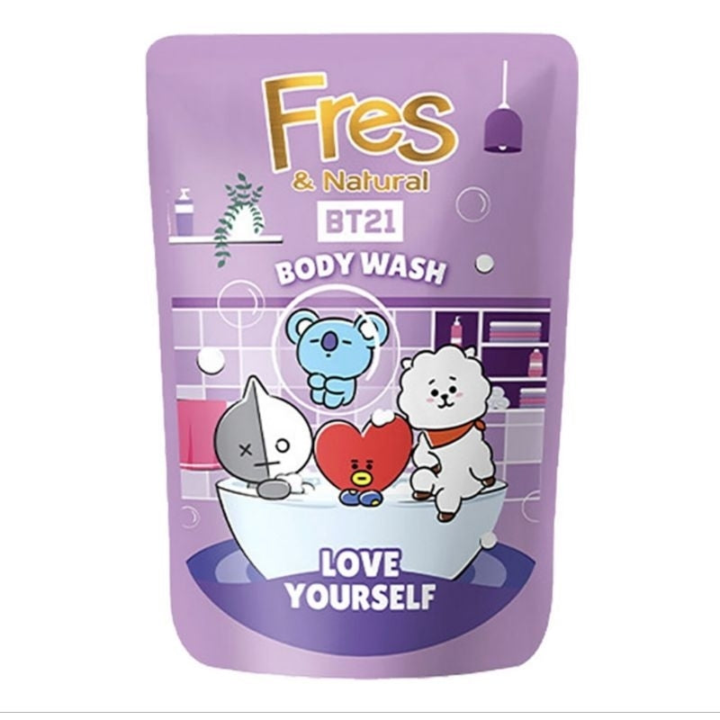Fres & Natural Refresh Sabun Mandi Cair  Refill 400 ml