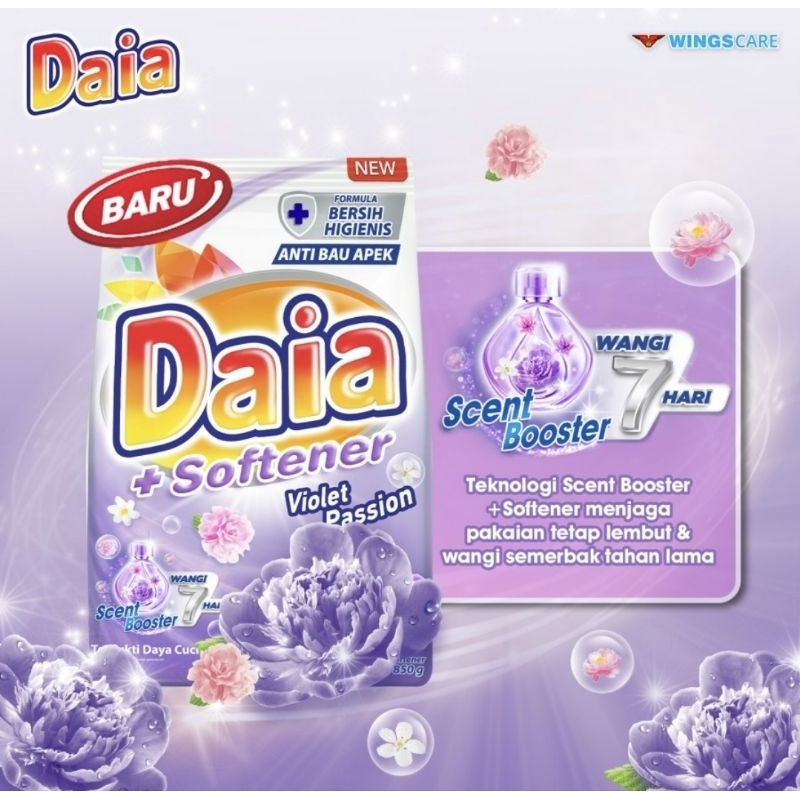 Daia Deterjen Bubuk + Pelembut Pakaian 800 g