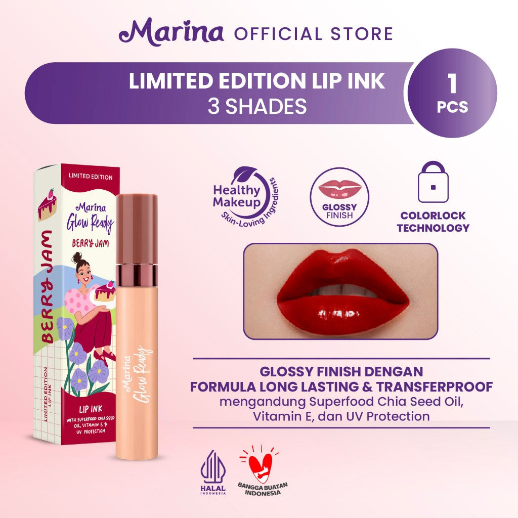 Marina Glow Ready Limited Edition Lip Ink 4ml - Exp Date : 02.2027