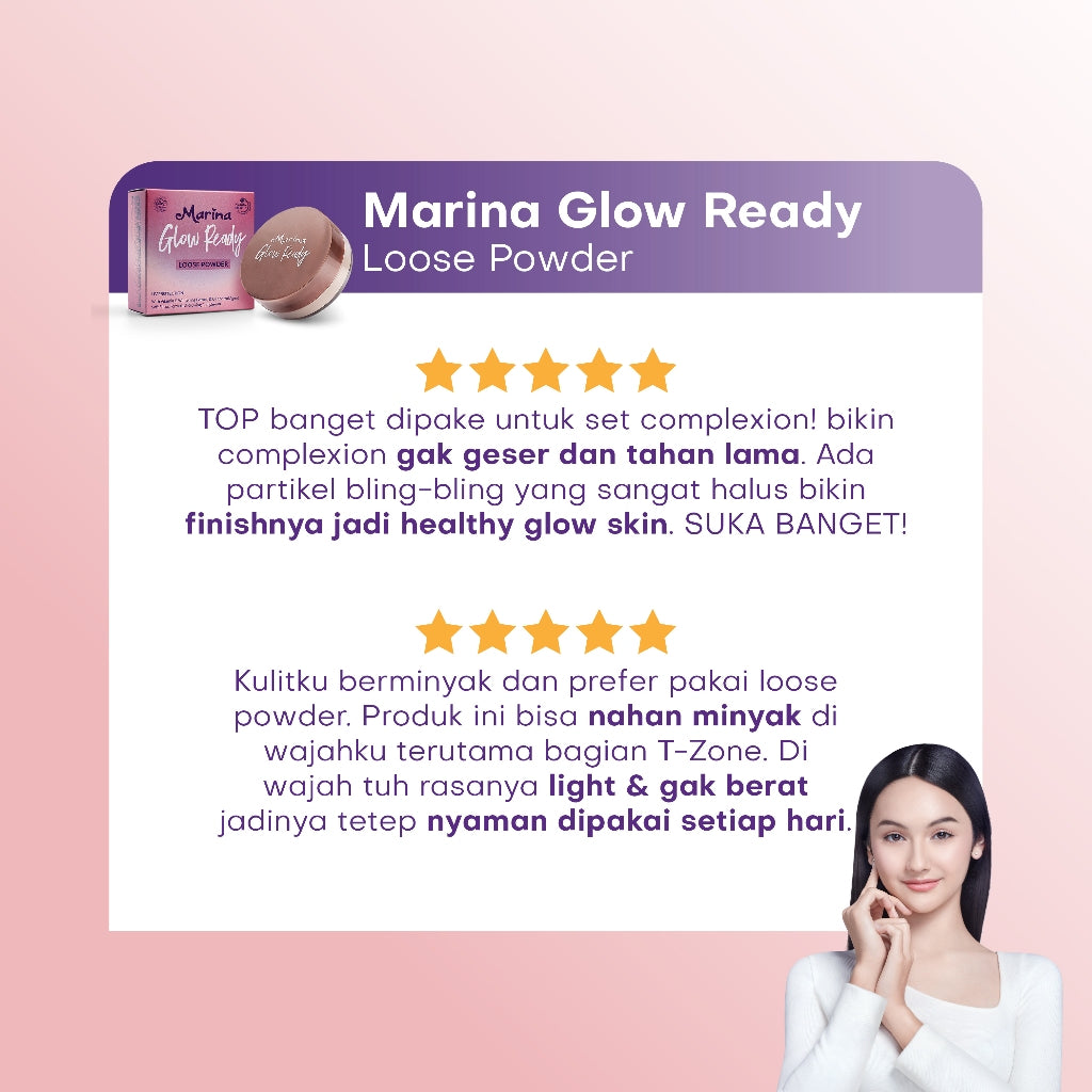 Marina Glow Ready Loose Powder UV Protection [15 G] - Exp : 10.2026
