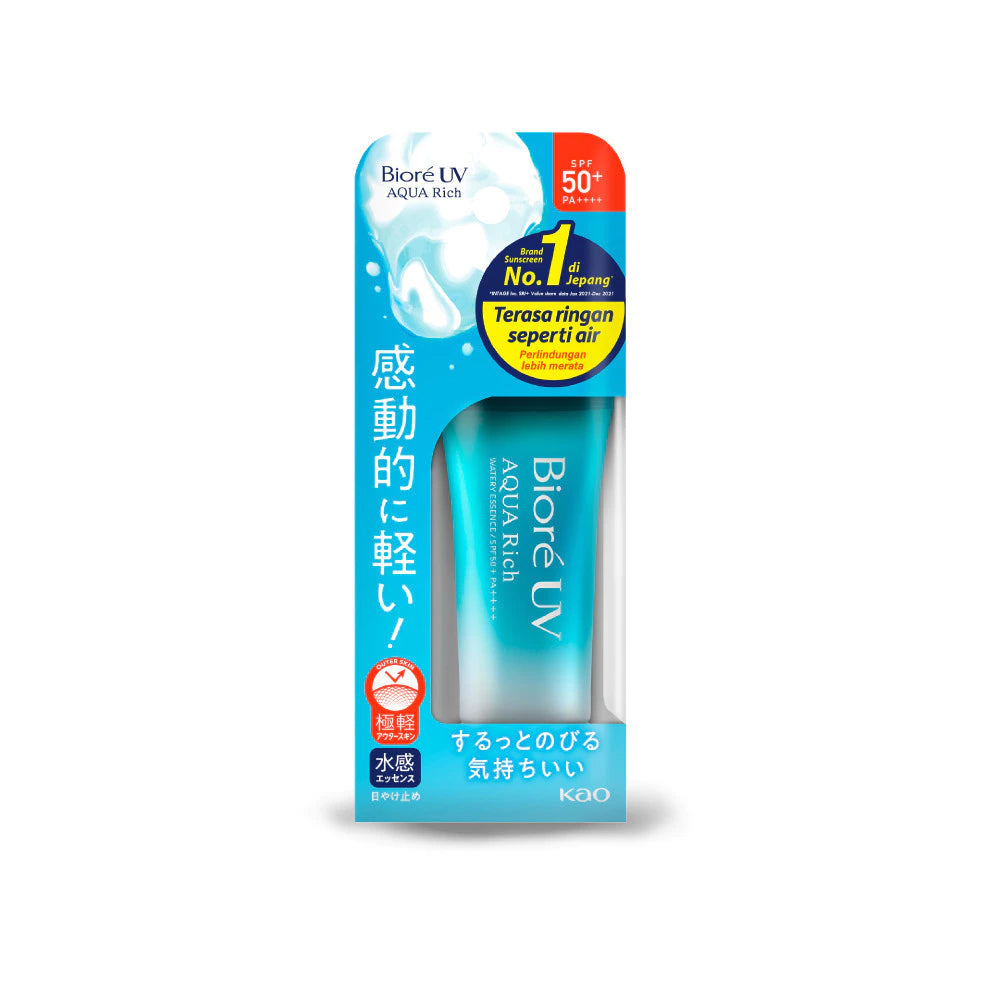 Biore UV Aqua Rich Skincare Sunscreen Waterproof Double UV Filter Watery Essence 15GR Twinpack