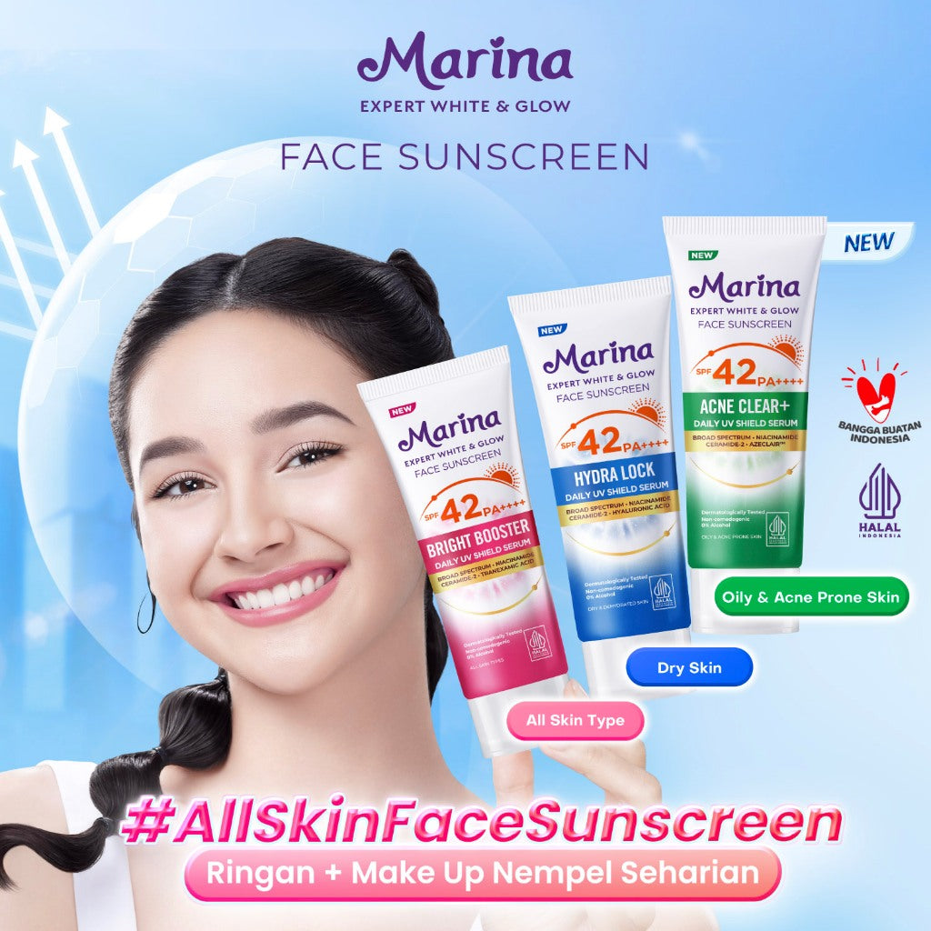 Marina Expert White & Glow Daily UV Shield Face Sunscreen [30ml] - Exp : 03.2027