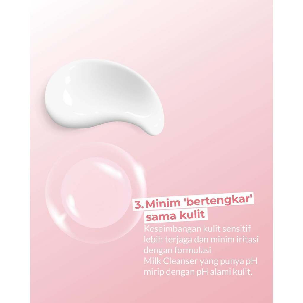Viva Milk Cleanser Mawar 200 ML - Pembersih Wajah Untuk Kulit Sensitif