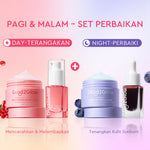 [ORDER NOW, HEMAT 30K]Glad2Glow Day & Night Renew Cerah Bundle Moisturizer+Serum Set Brightening 10%Niacinamide Peeling Eksfoliasi Retinol  tone up Pelembab Tubuh Kit Perawatan Kulit Hidrasi Delima Pelembab Wajah Pencerah Krim Gel g2glow official store