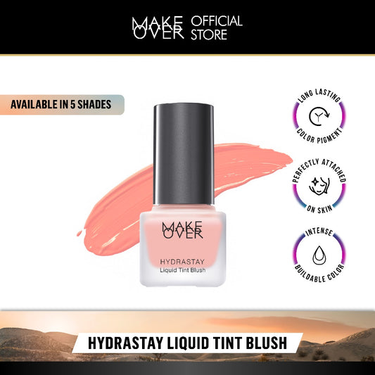 [SPECIAL 11.11] MAKE OVER Hydrastay Liquid Tint Blush - Blush On Intense Cream Blush Blendable Hasil Natural Lembab Hydrating Tampilan Segar Fresh Merona Tahan Lama BEST SELLER Cheek Blush Blushon Liquid Blush Lebaran Raya