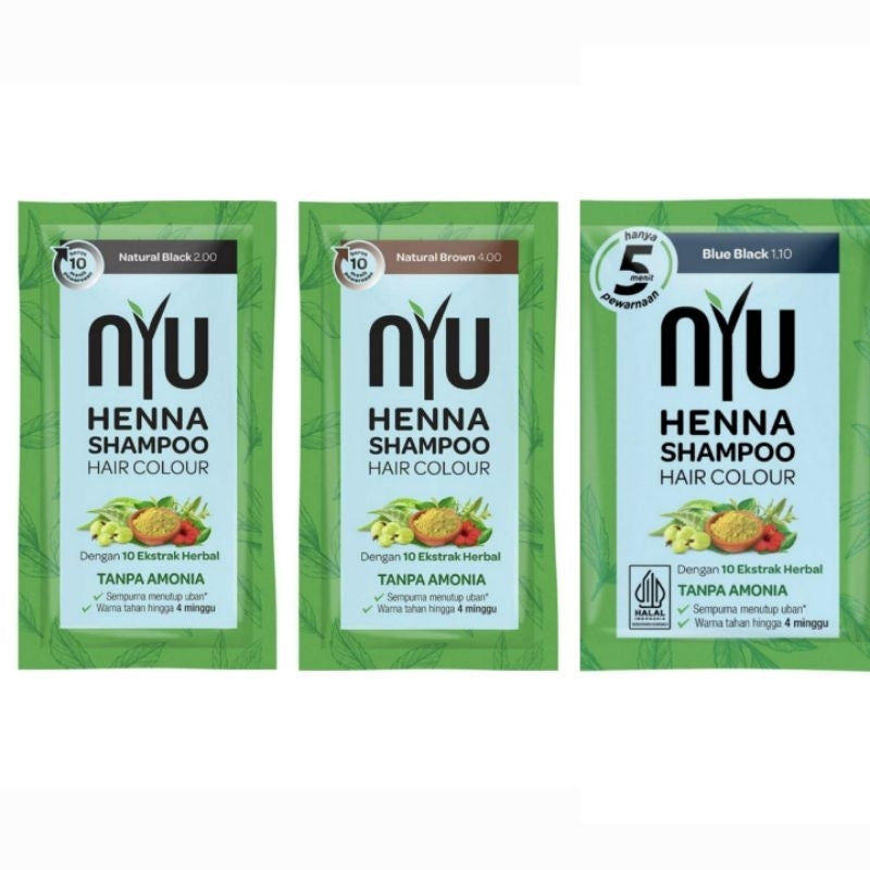 NYU Henna Sampo Pewarna Rambut Natural Sachet 20 ml