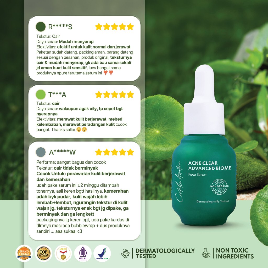 NPURE Anti Acne Serum / Serum Anti Jerawat / Kulit Berminyak / Serum Wajah Bebas Jerawat