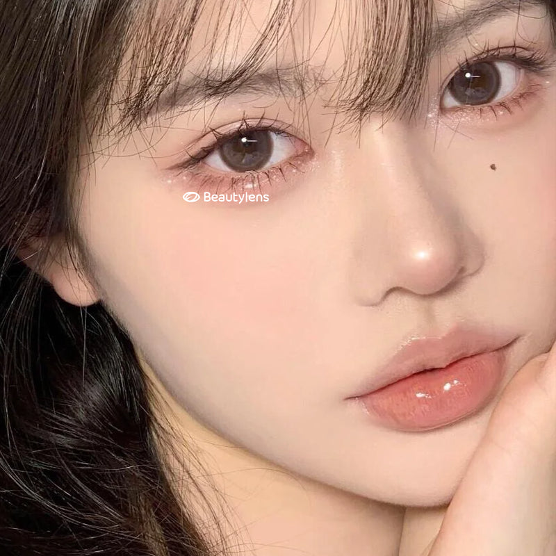BEAUTYLENS Honeycomb milk tea normal/minus(0.00s/d-8.00) Softlens Lensa Kontak 14.2MM Free Gift