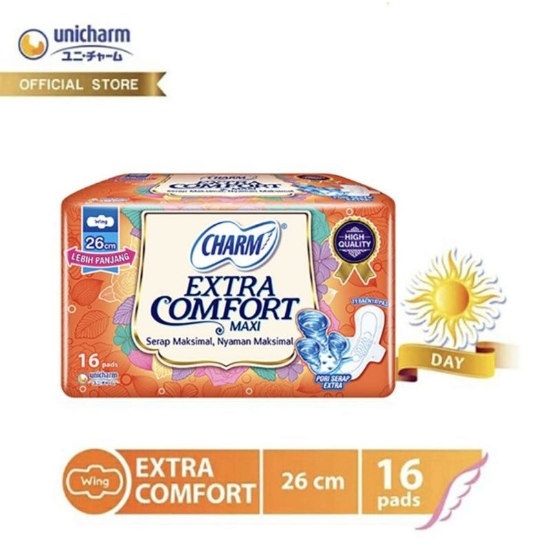 Charm Maxi Pembalut Wanita Wing 26 cm 16 pcs