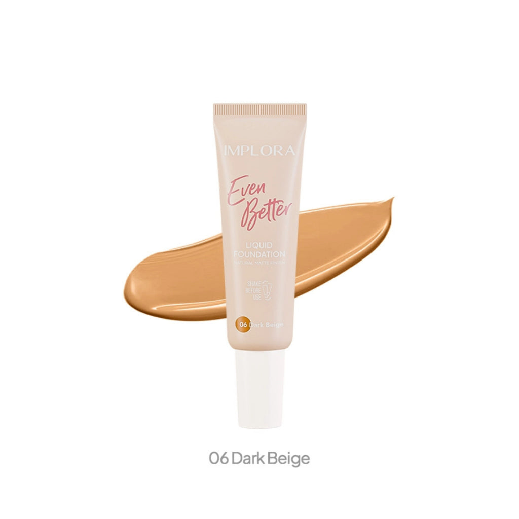 Implora Even Better Liquid Foundation | Natural Cover | Lightening Wajah | Concealer Dark Spot