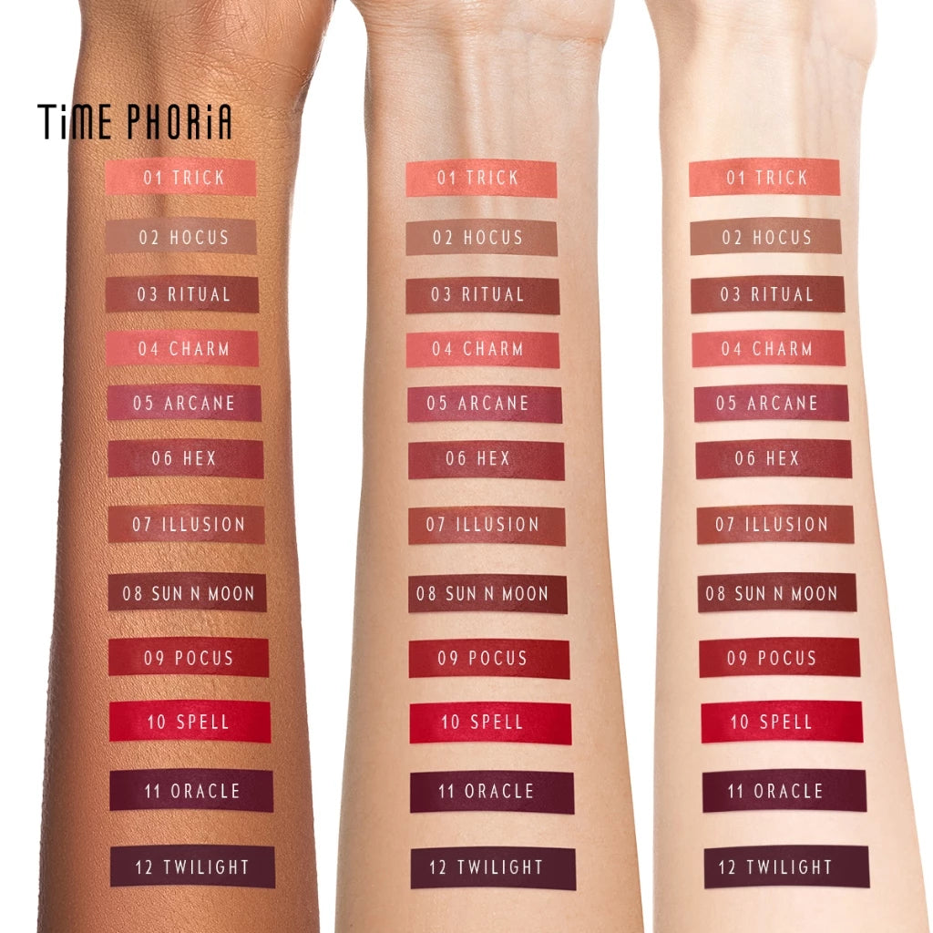Lipstick TIME PHORIA Eternal Lip Matte 4ML ORIGINAL Liptint Waterproof Tahan Lama Lip Stain Lipgloss Lipstik LipTint Lip Cream Transferproof Kissproof