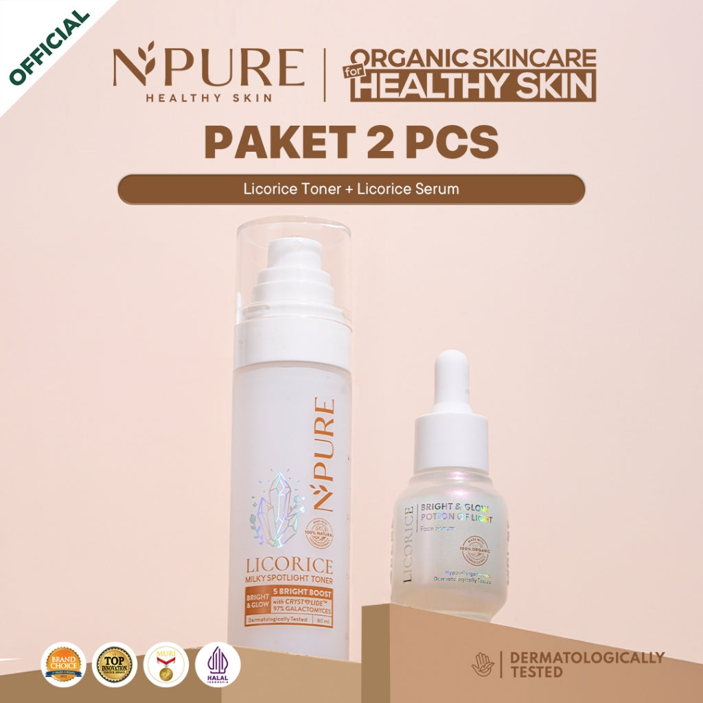 PAKET 2PCS - Npure Paket Toner + Serum / Acne Care / Brightening / Anti-Aging / Sensitive Skin / Kit Perawatan Kulit