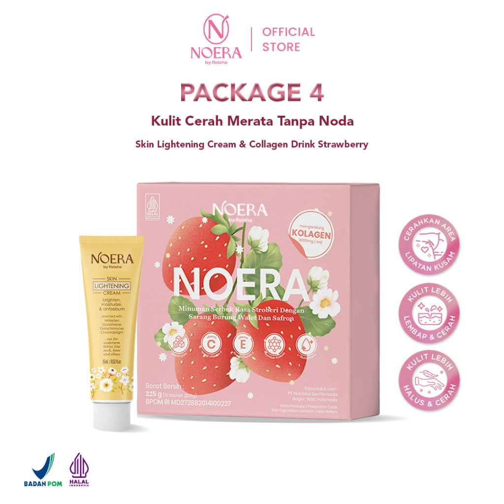 Noera Paket Collagen Drink Improved Formula + Skin Lightening Cream 15ml