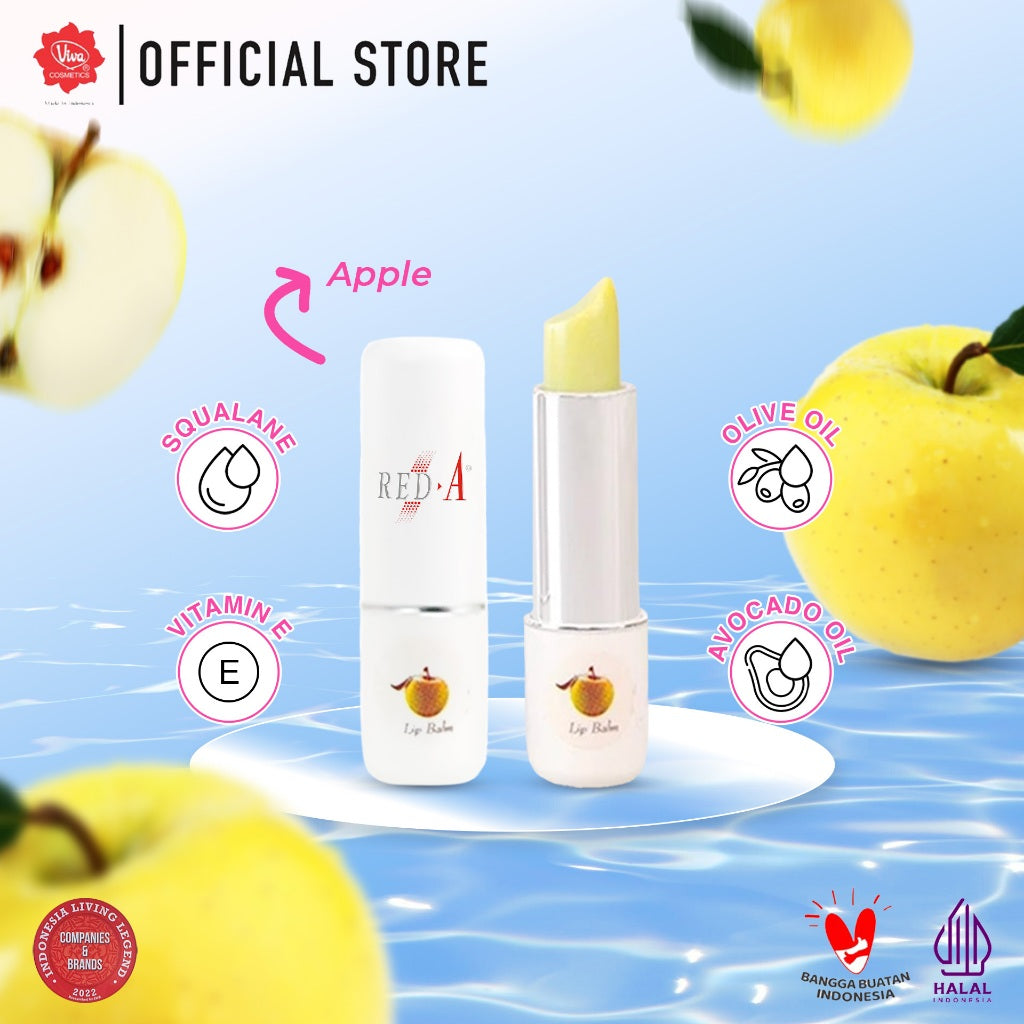 Red-A Lip Balm with VIT E, Olive, Squalane & Avocado Oil - 3gr (tersedia 5 varian)