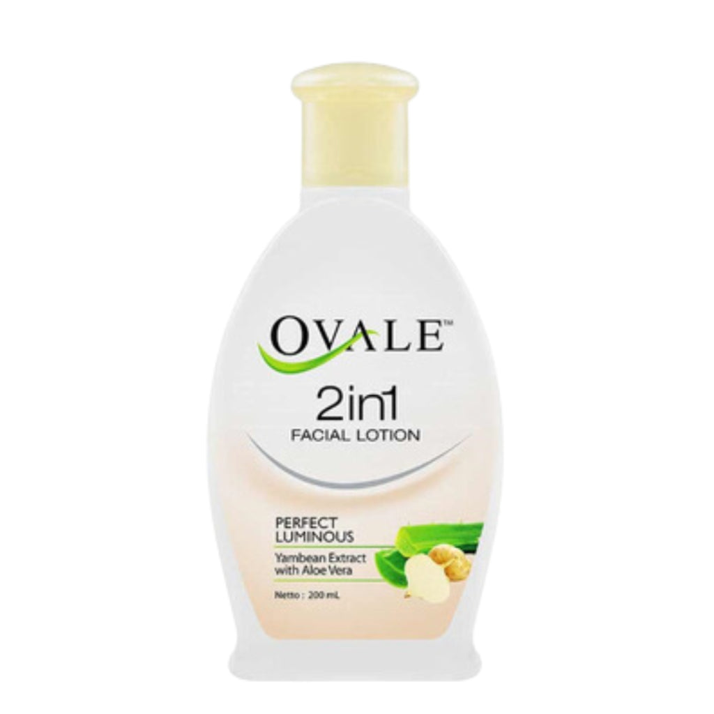 OVALE 2in1 Facial Lotion Bengkuang / Lemon / Anti Acne / 60ml 100ml 200ml - Pembersih Wajah Sekali Usap/HenecoBeauty