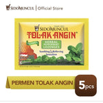 SIDOMUNCUL Tolak Angin Herbal Peppermint Lozenges Permen Pelega Tenggorokan 5 pcs