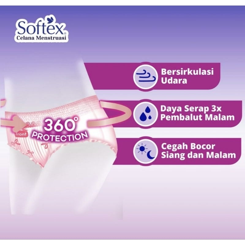 Softex Pembalut Celana Menstruasi Wanita 2 pcs