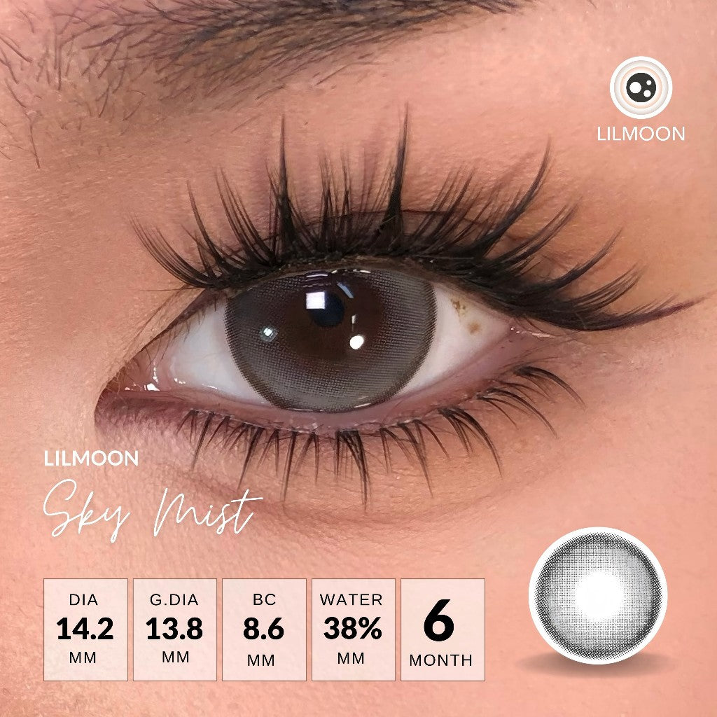 [Fuji Favorite] [New Arrival] Lilmoon Softlens Kualitas Jepang softlens minus (0 sd -8.50) natural contact softlens/softlens warna/Lensa kontak/Japan lens/Lensa minus/softlens brown/Grey