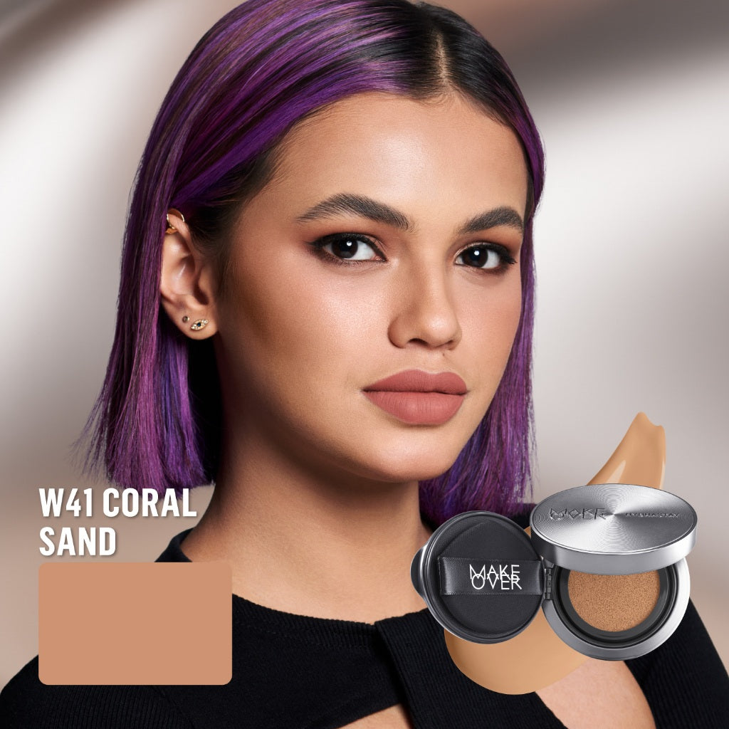 [SPECIAL 11.11] NEW! MAKE OVER Hydrastay Prismatic Glass Cushion - Glow Aqeela Sargio Cushion Plumpy Tahan Cuaca Panas Lembab Anti Crack Smudgeproof Tidak Cakey Tidak Crease High Coverage Tahan Banting Radiant Foundation Compact Makeup