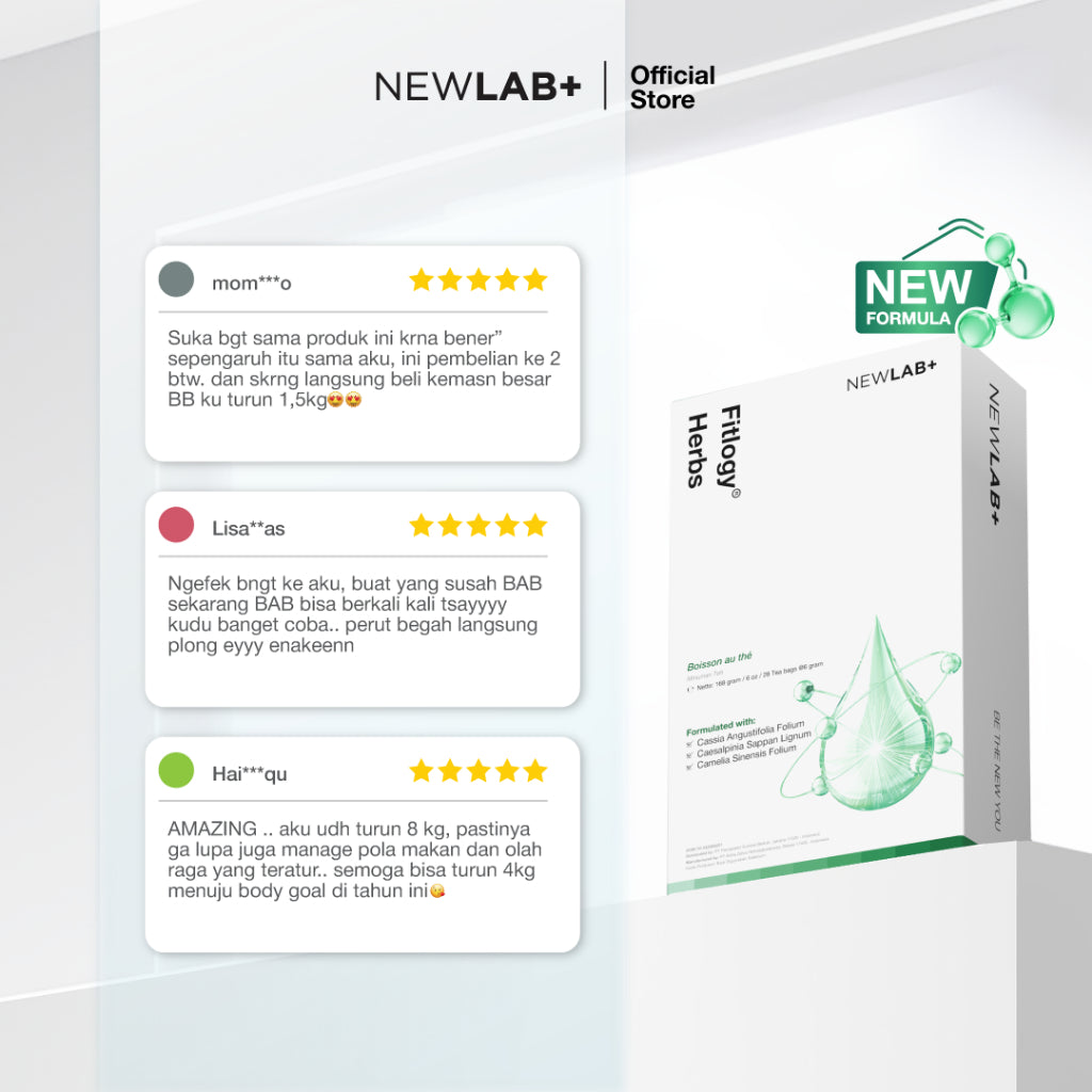 NEWLAB Fitlogy Tea Drink | Herbal Tea | Minuman Teh Hijau Herbal 28 Tea Bags