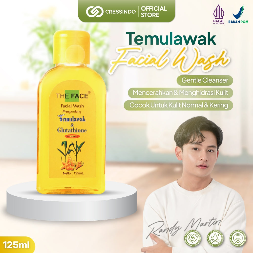 THE FACE Temulawak Facial Wash with Glutathione 125ml - Sabun Cuci Muka / Pembersih Muka