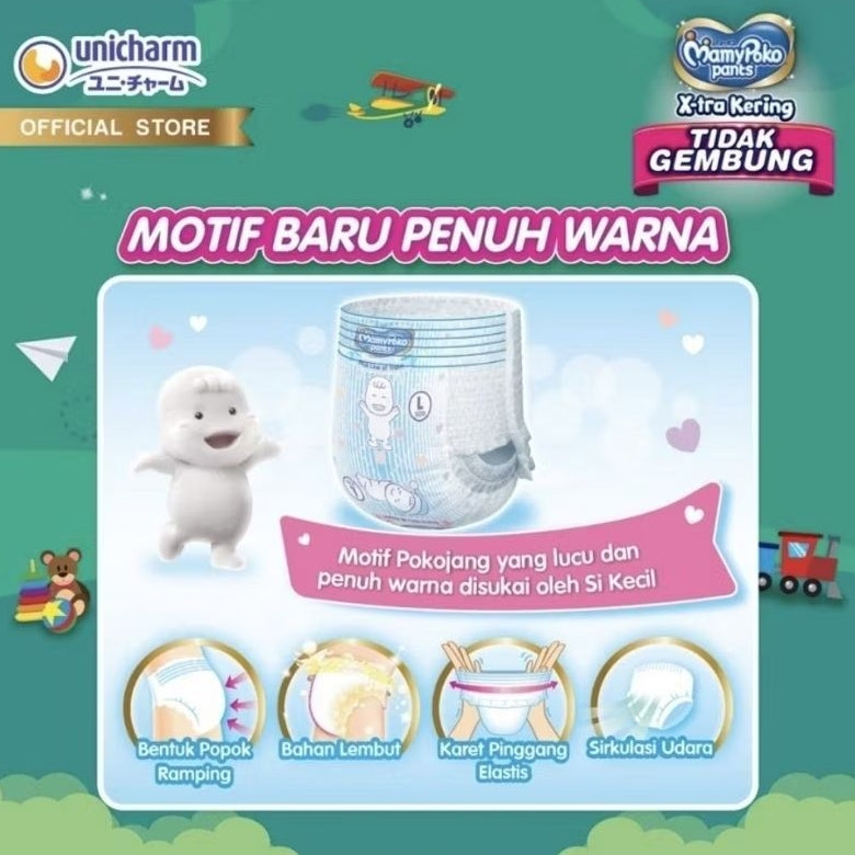 Mamy Poko Popok Celana Bayi Pampers Tidak Gembung L 28 pcs