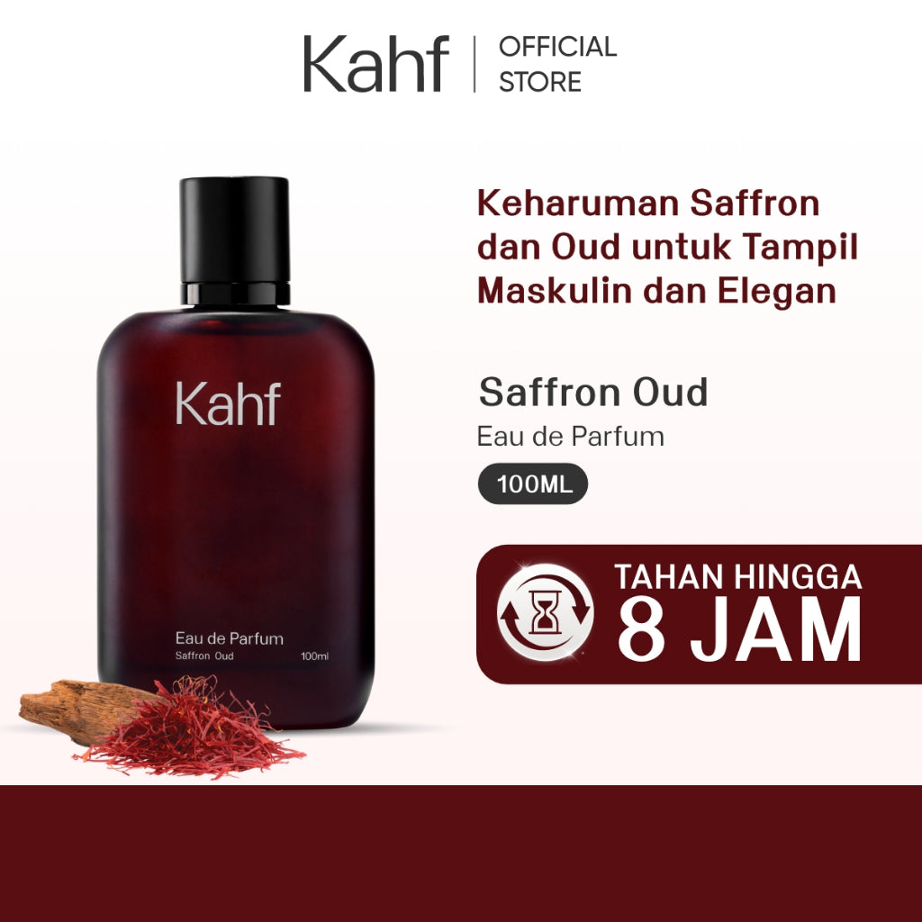 Kahf Eau de Parfum Saffron Oud 100 ml - Parfum Pria Wangi Tahan Lama