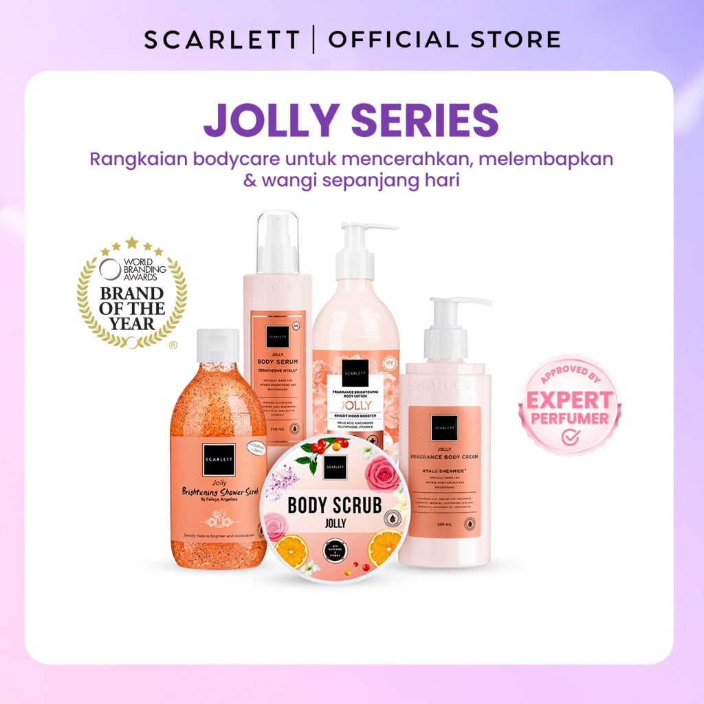 Scarlett Whitening Jolly Series - Paket Body Care Scarlett Lengkap dengan Aroma Wangi Mewah untuk Mencerahkan Melembabkan Menutrisi Kulit || Fragrance Body Care Approved