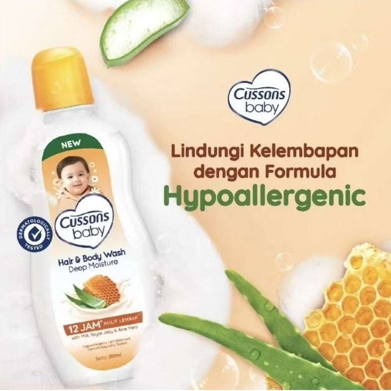 Cussons Baby Sampo & Sabun Mandi Bayi Deep Moisture Refill 375 ml