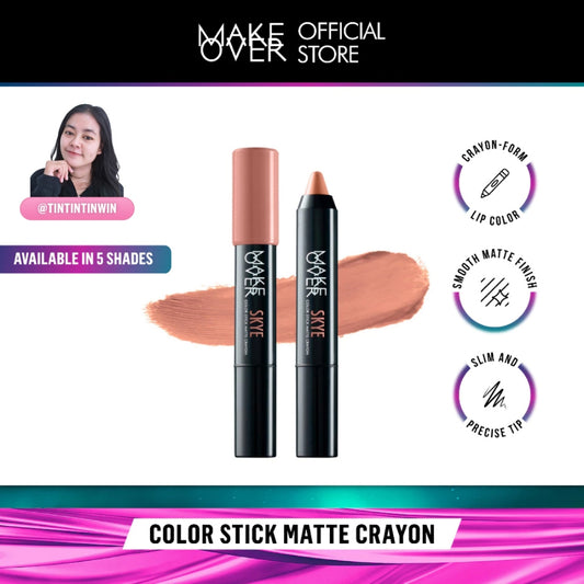 [TINTINTINWIN'S PICKS] MAKE OVER Color Stick Matte Crayon 2.6 g - Lipstick Lipstik Bibir Matte untuk Base Ombre BEST SELLER