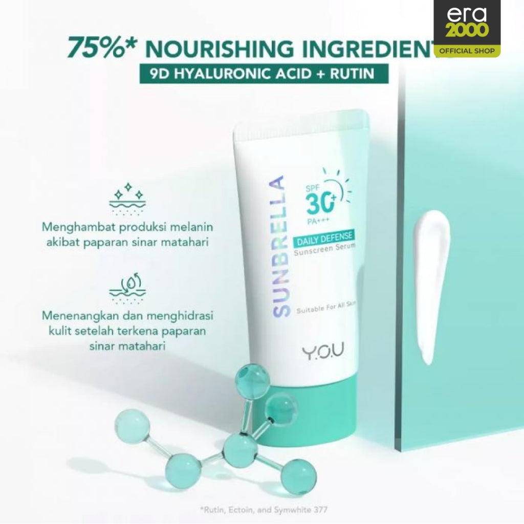 Era 2000- Y.O.U Sunbrella Sunscreen Series | Triple UV, 2% Niacinamide Brightening, Tone Up, Acnecare, Airy Outdoor
