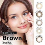 Exoticon Softlens Brown Series II - Soflens Cokelat Korea | Soflens Minus | Soflens Daily