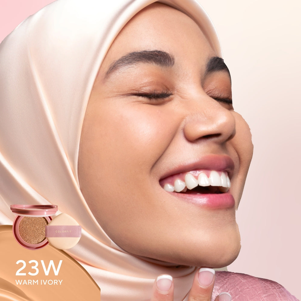 [New Shades!] WARDAH Refill Colorfit Perfect Glow Cushion normal Healthy-Glow Finish foundation bbcream with Centella Asiatica - Cushion Miskah Tahan Lama dengan Bedak - Makeup