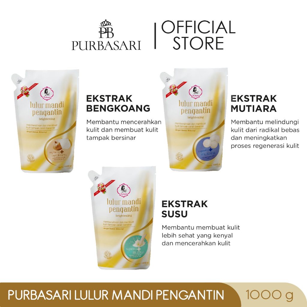 [DAPAT 2] Purbasari Lulur Pengantin 1kg / Lulur Purbasari Whitening + Lulur Mandi 100gr