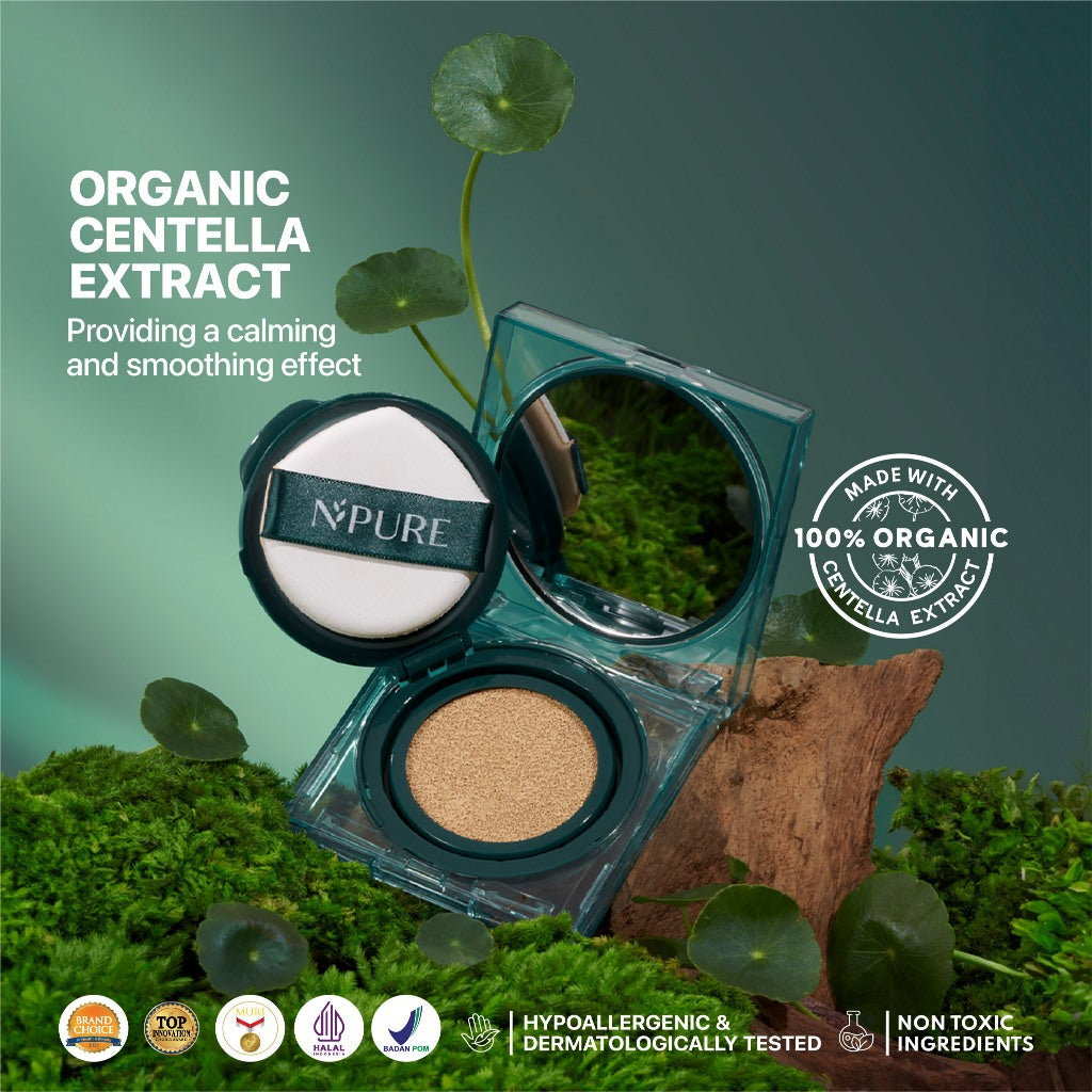 POWER CUSHION - NPURE Centella Asiatica Flawless Matte Power Cushion / Cushion Daily / Cushion matte