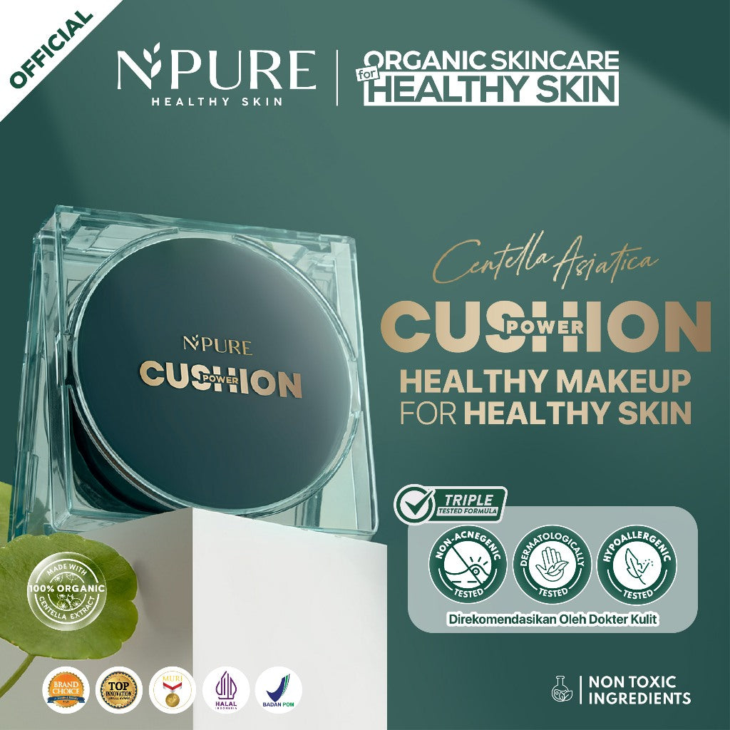 POWER CUSHION - NPURE Centella Asiatica Flawless Matte Power Cushion / Cushion Daily / Cushion matte