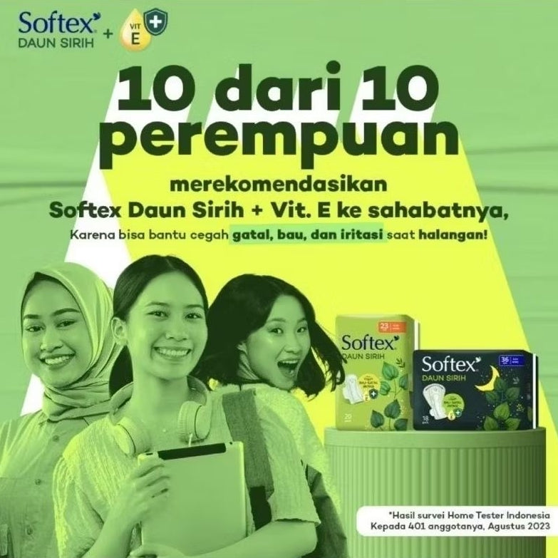 Softex Daun Sirih Pembalut Wanita Wing 23 cm 30 pcs