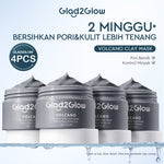 Glad2Glow Volcano 3D Acid Pore Clay Mask Masker Wajah Masker Glad2Glow Masker Komedo Dan Pori Pori Wajah Deep Pores Cleansing Masker Organik Clay Mask Clay Masker Mud Mask Face Masker Jelly Mask Sheetmask Wash Off Mask Masker Jerawat G2Glow Official Store