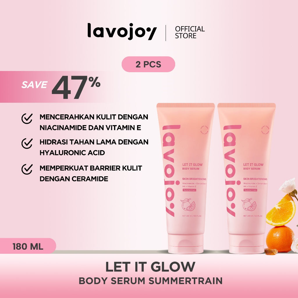 [BODY SERUM TWINPACK] Lavojoy Let It Glow Body Serum Skin Brightening Upgraded Version | Body Lotion Untuk Mencerahkan Dan Melembabkan Kulit Dengan Niacinamide + Ceramide + Vitamin E
