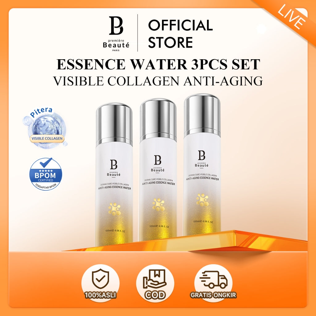 [Ready Stock]  PREMIERE BEAUTE VISIBLE COLLAGEN ESSENCE Repair Toner 100ML *3Pcs  DERMA CARE ANTI-AGING Whitening Moisturize Repair Water Rebuild Barrier  DERMA CARE [BPOM]