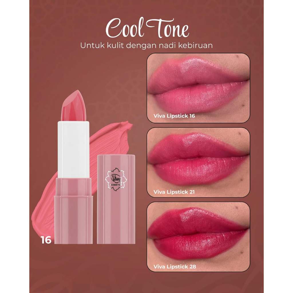Viva Lipstick Untuk Melembabkan Dan Melembutkan Bibir (No 01 - 52)