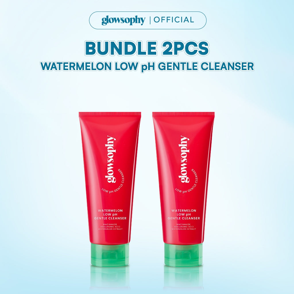 Glowsophy Watermelon Low pH Gentle Cleanser sabun cuci muka facial wash All Skin Type Friendly Facial Wash Normal Face Wash