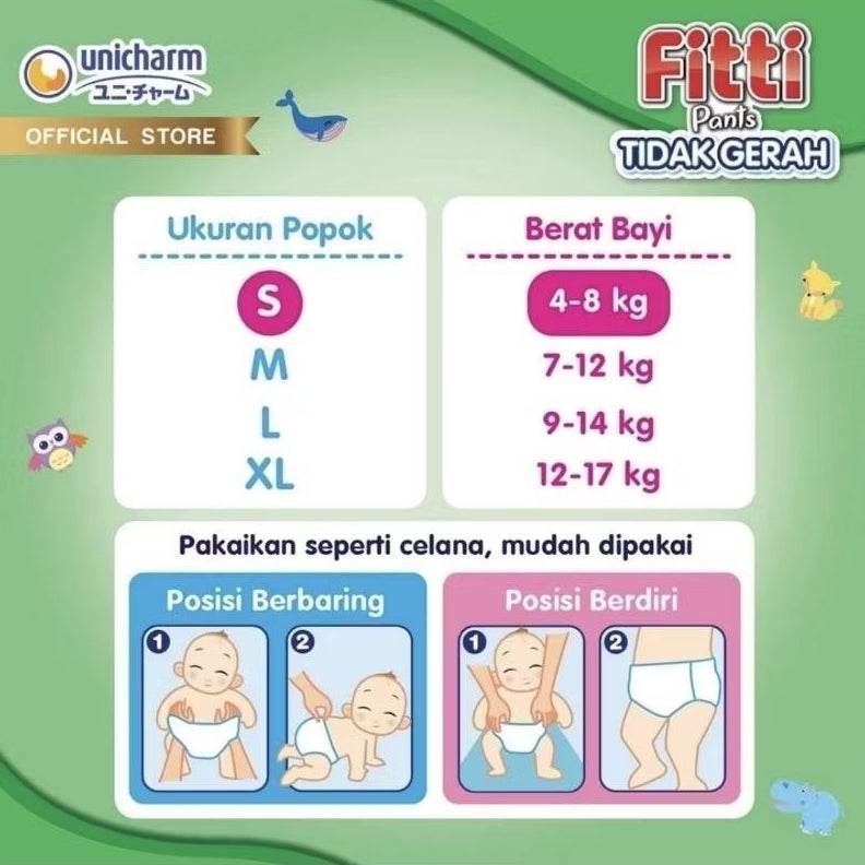 Fitti Pants Popok Celana Bayi S 40 pcs