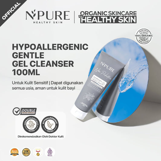 NPURE Cleanser Gel Noni 100ml / Sabun Muka Kulit Sensitif / Gentle Skin Cleanser / Pembersih Wajah Hypoallergenic / Eksim / Eczema / Semua Jenis Kulit