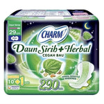 Charm Pembalut Wanita Wing Daun Sirih + Herbal 29 cm 10+1 pcs