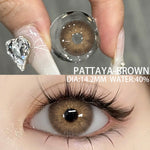 softlens minus: (0~-6.00) lensa kontak coklat muda super natural Yearly Use 14.2mm contact lenses
