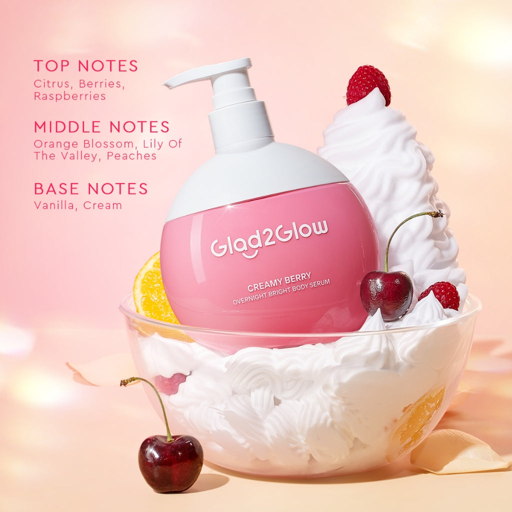 Glad2Glow Creamy Berry Overnight Bright Body Serum 300ml body lotion handbody aha whitening body serum body serum lotion handbody pemutih badan pemutih badan hb pemutih badan citra hand body brighty purbasari body serum slavina g2glow official store