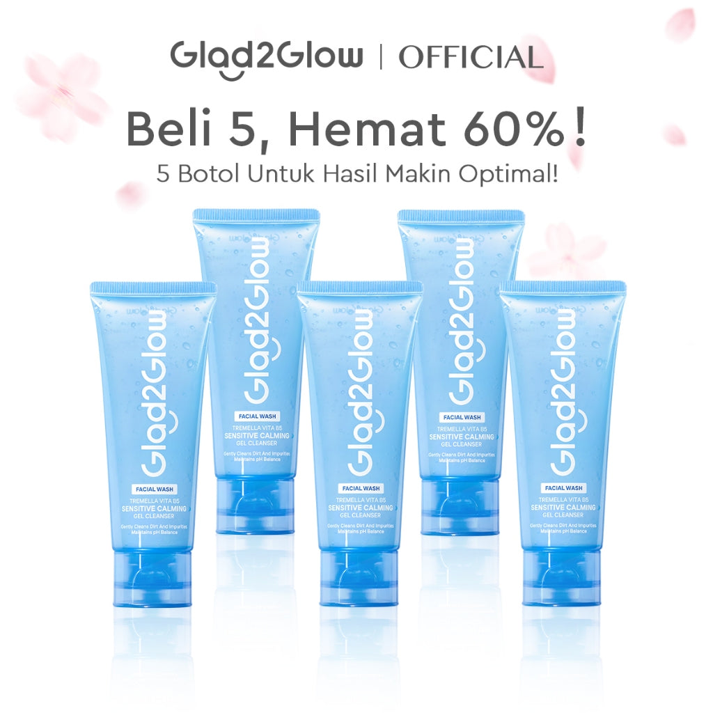 [Hemat 5PCS]Glad2Glow Facial Cleanser Series-Low PH Gel Centella Mencerahkan Pencerah Wajah Anti Jerawat Penuaan Hilangkan Flek & Tenangkan face wash Pembersih Wajah Membersihkan kotoran dan minyak Menjaga pelindung kulit Mengobati g2glow official store