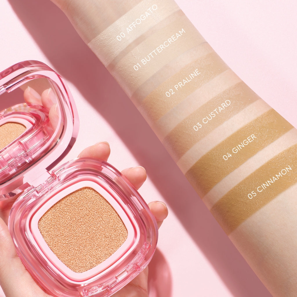 Glad2Glow Perfect Cover Cushion Oil-Control matte  Foundation Waterproof Sweatproof Finish Poreless Cushion Refill BB CC Cream Makeup refill g2glow official store