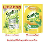 Sunlight Anti Bau Sabun Cuci Piring Lime & Mint Refill 600 ml